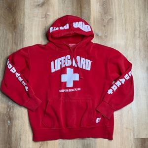 Life Guard Hampton Beach Hooded Sweatshirt Red